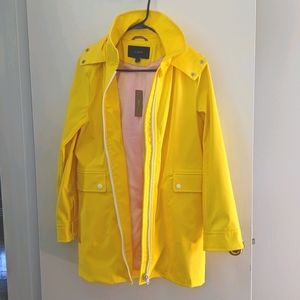 J Crew Rubberized Raincoat in Dazzling Sun